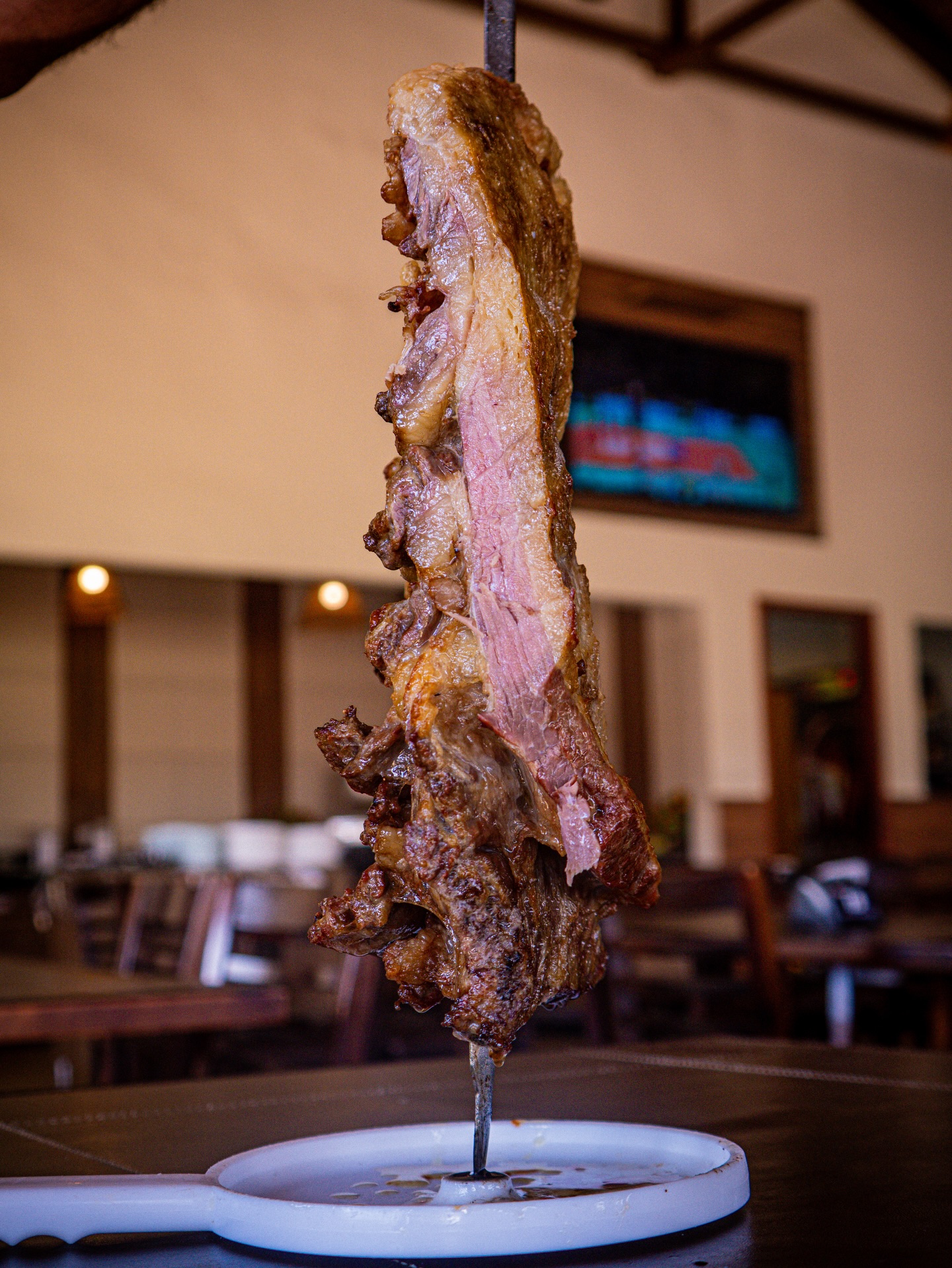 Corte de carne suculenta no ponto certo